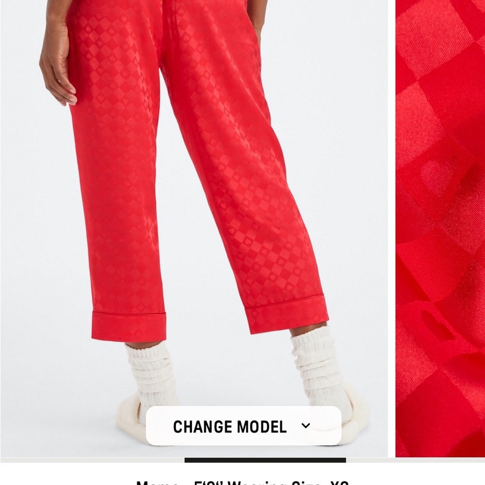 Fabletics Red Checkered Pajama Set - Picture 6 of 6